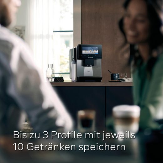 Kaffeevollautomat EQ900 plus TQ903DZ3, auto. Reinigen/Entkalken, Cold Brew, Barista-Mode ETM Testnote "sehr gut", Geräuschreduzierung, edelstahl