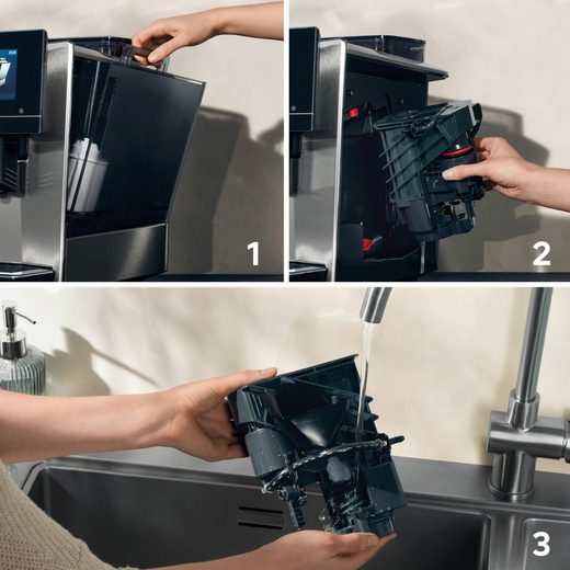 Kaffeevollautomat EQ900 plus TQ903DZ3, auto. Reinigen/Entkalken, Cold Brew, Barista-Mode ETM Testnote "sehr gut", Geräuschreduzierung, edelstahl